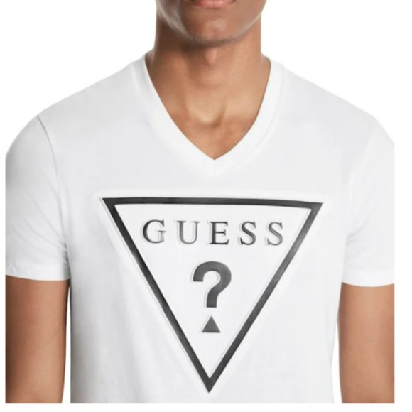 Guess Los Angeles Embossed Distressed Logo Tee Men's Size Medium - Picture 5 of 14
